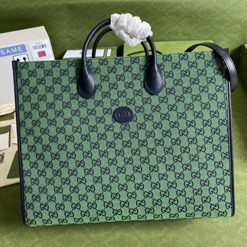 Gucci Les Pommes Large Tote Replica Green 659980