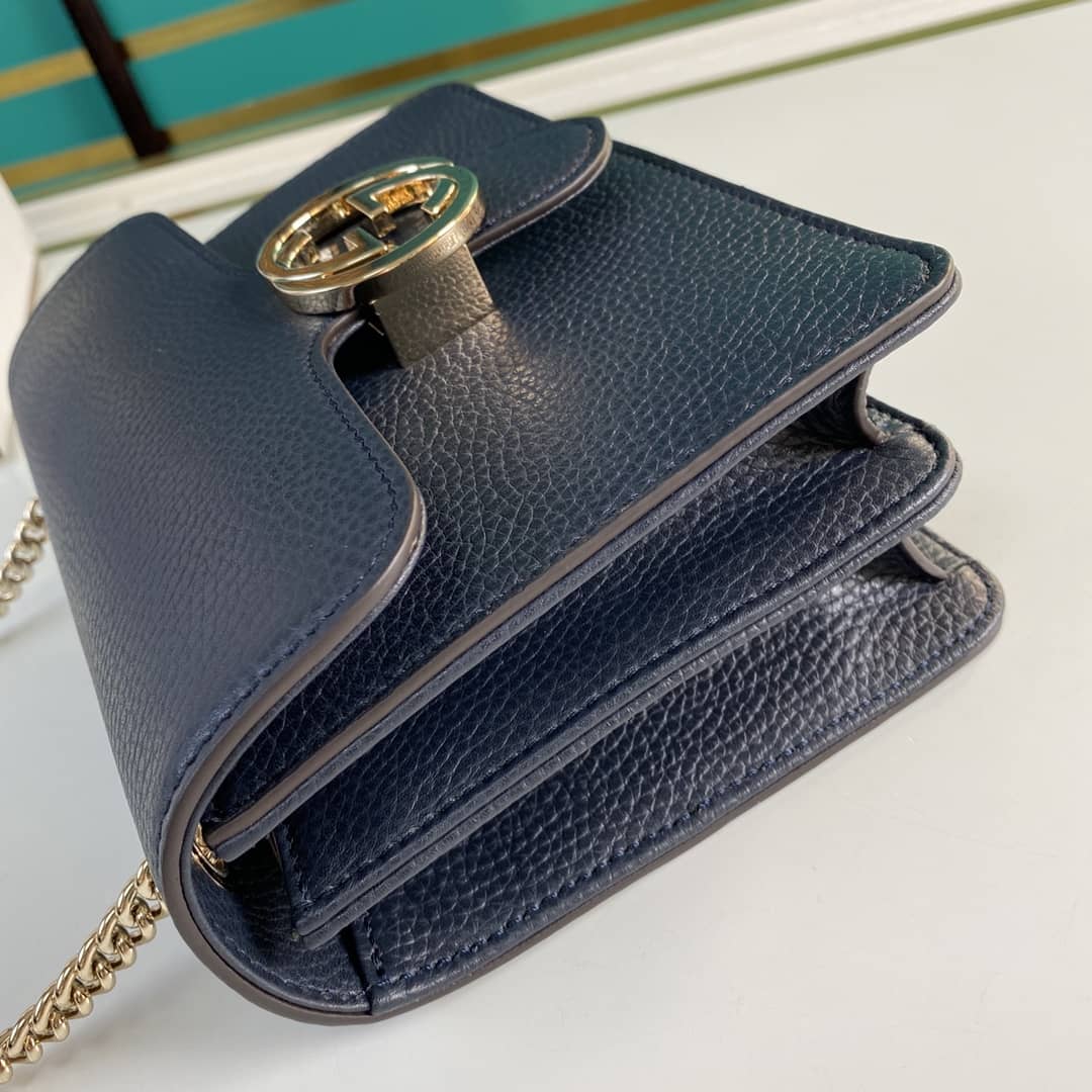 Gucci Interlocking Leather Chain Crossbody Bag Replica 510304