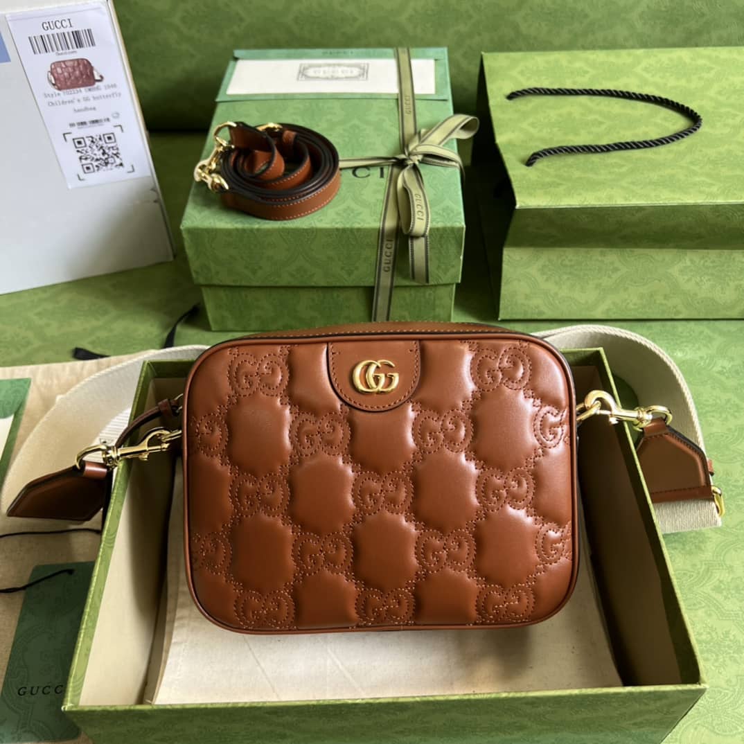 Gucci GG Matelassé Leather Shoulder Crossbody Handbag 702234 Replica