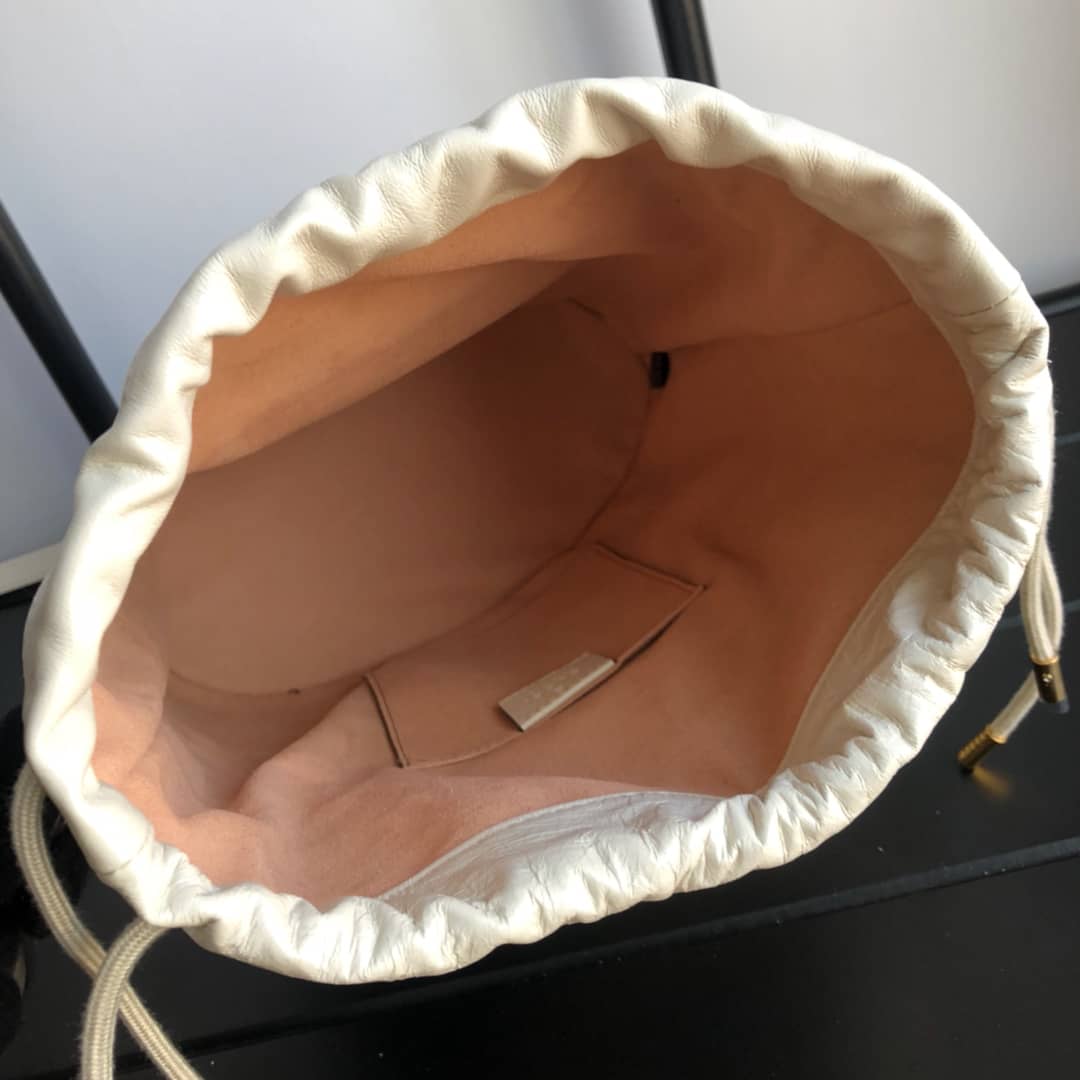 Gucci 1955 Horsebit Shoulder Bucket Bag Replica White 602118