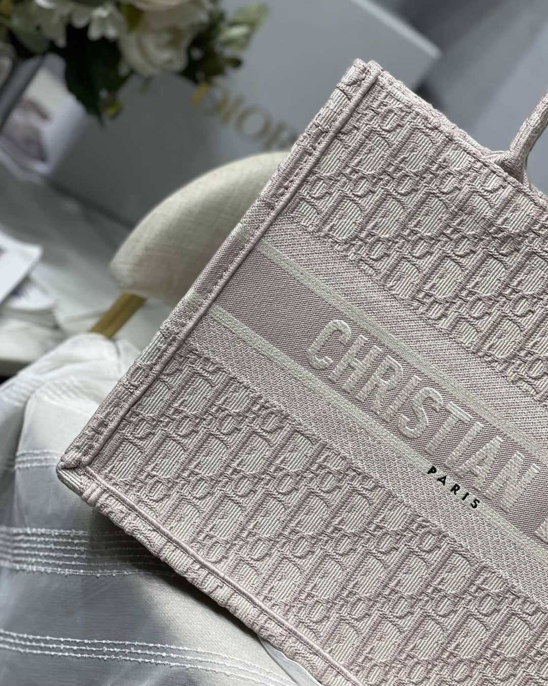 Christian Dior CD Book Embroidery Replica Tote