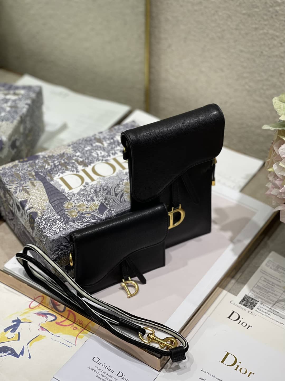 Dior Saddle Bag Dupe Vertical Pouch