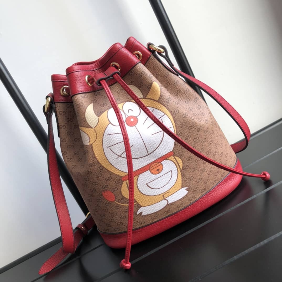 Gucci x Doraemon Small Bucket Bag Replica 655597