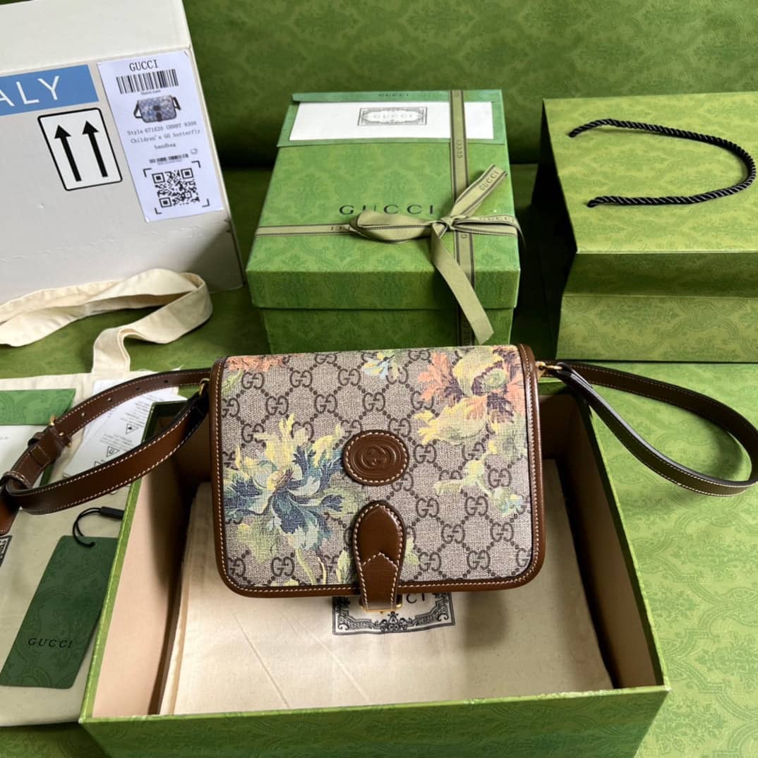 Gucci GG Carnation Print Mini Shoulder Crossbody Bag 671620 Replica