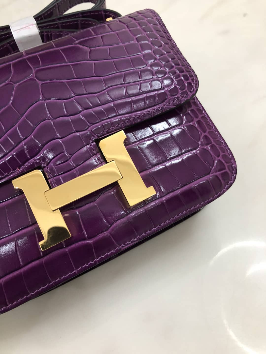 Hermes Replica Constance 18CM Crocodile Shiny Bag