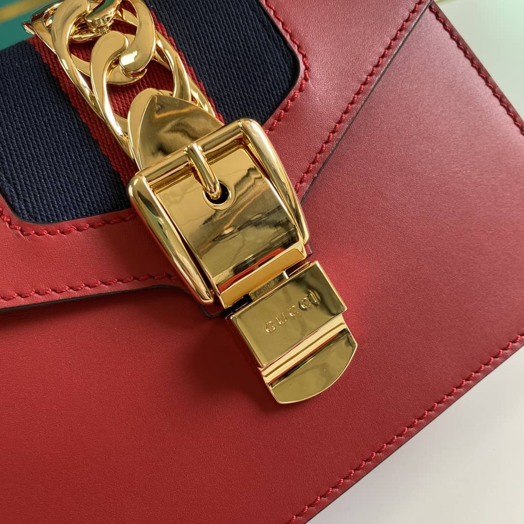 Gucci Womens Sylvie Leather Mini Bag Replica 470270