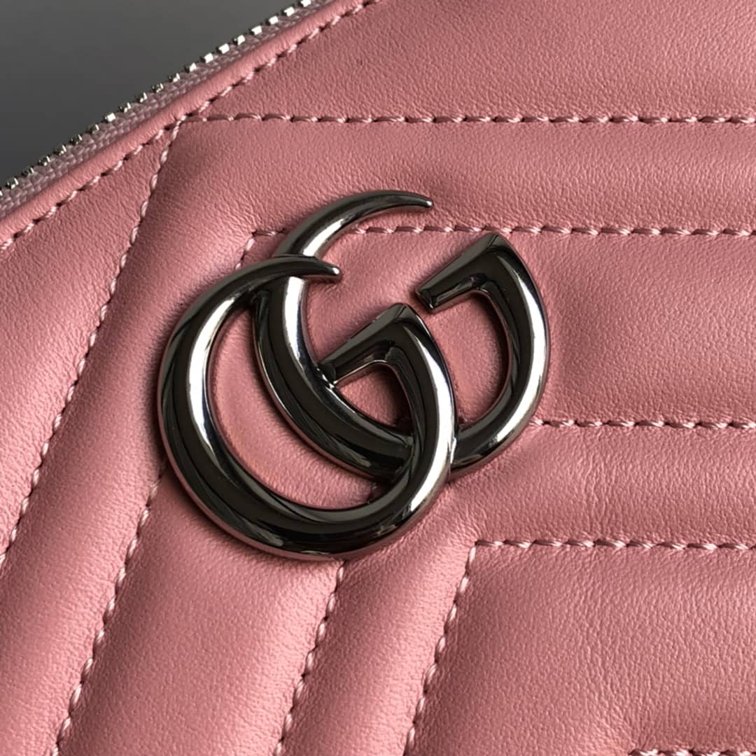 Gucci GG Marmont Quilted Vanity Bag Replica Pink 625690