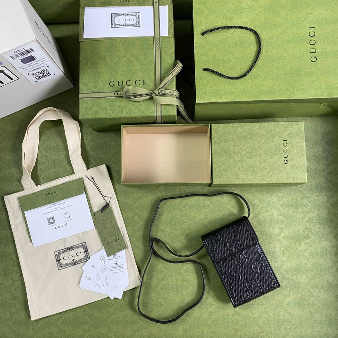 Gucci GG Embossed Mini Phone Bag Replica 625571
