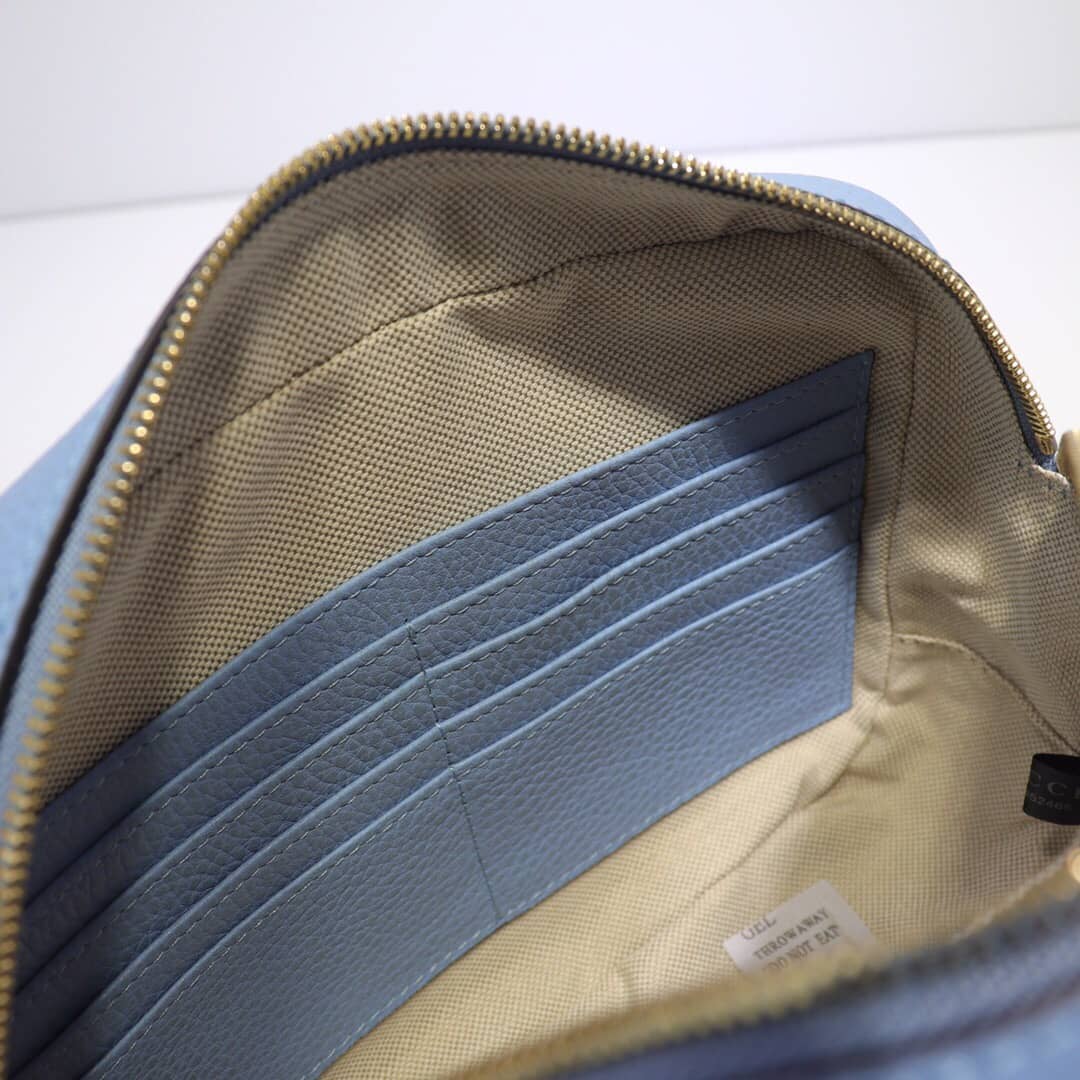 Gucci GG Canvas Messenger Bag Replica Blue 449172