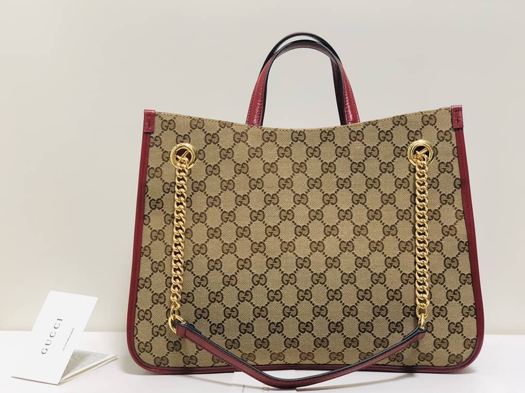 Gucci Horsebit 1955 Leather Tote Replica Red 621144
