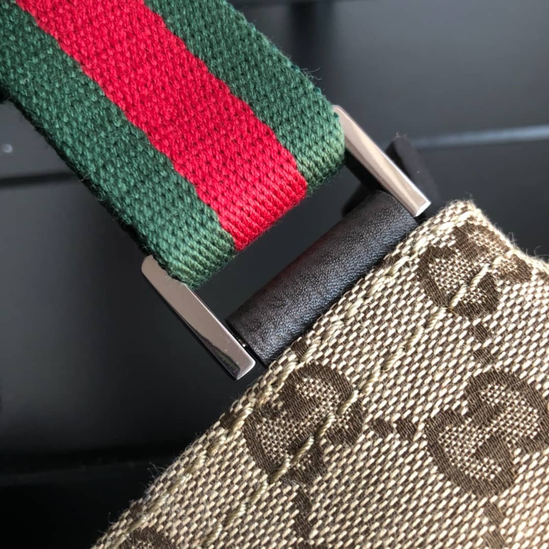Gucci GG Monogram Canvas Web Small Messenger Bag Replica 146309