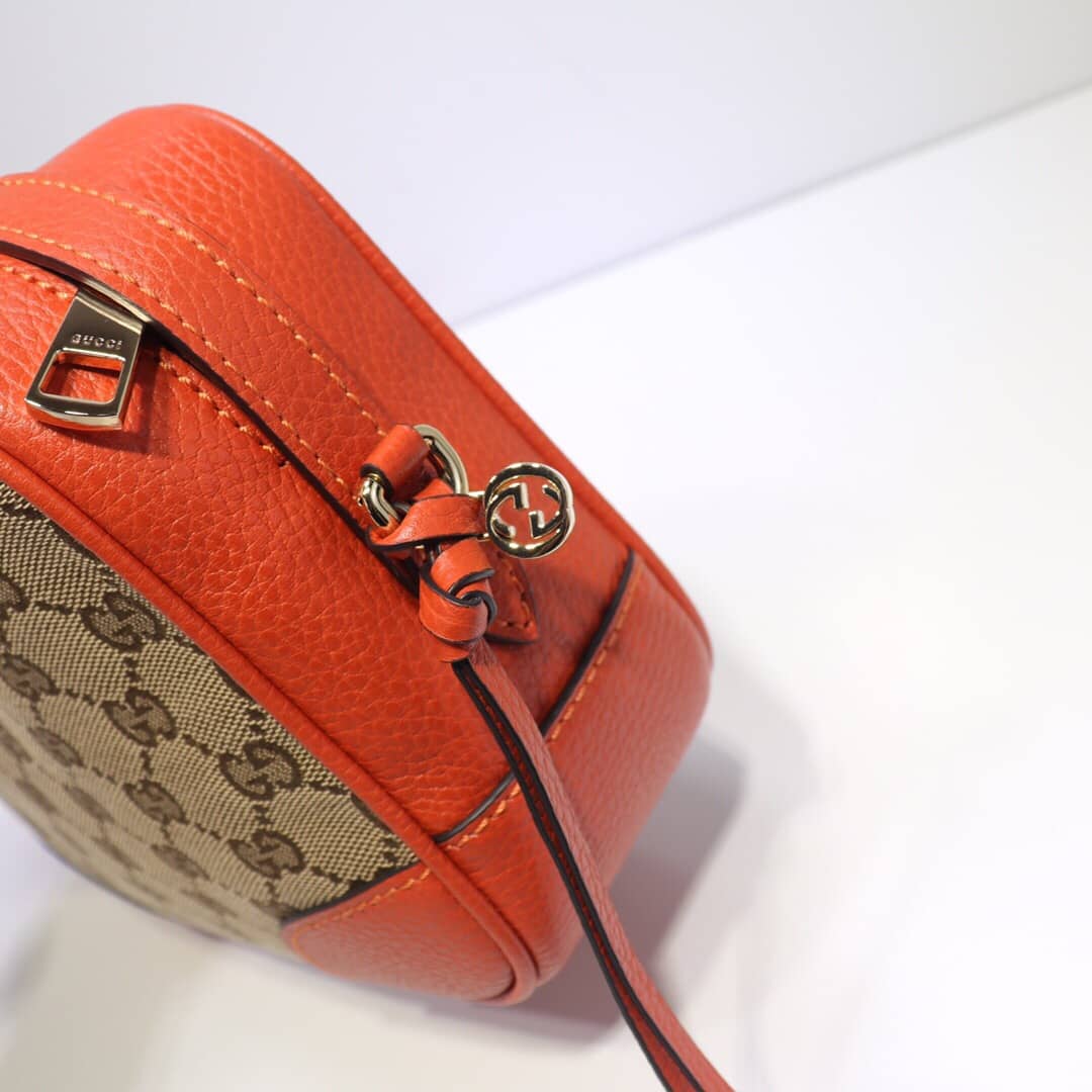 Gucci GG Canvas Messenger Bag Replica Orange 449172