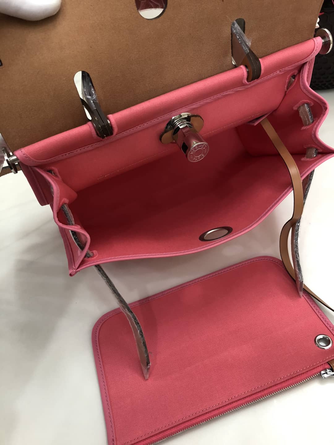 Replica Hermes Birkin Bag 31 Canvas Leather HerBag