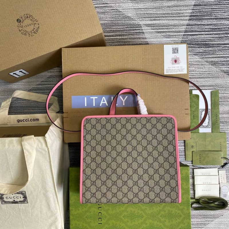 Gucci GG Medium Ophidia Tote Replica Pink 612992