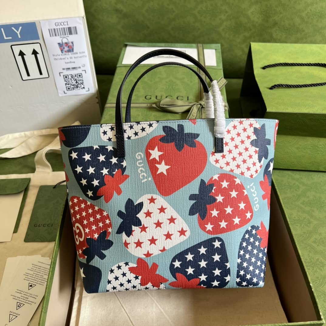 Gucci Children Strawberry Star Print Tote 410812 Replica Bag