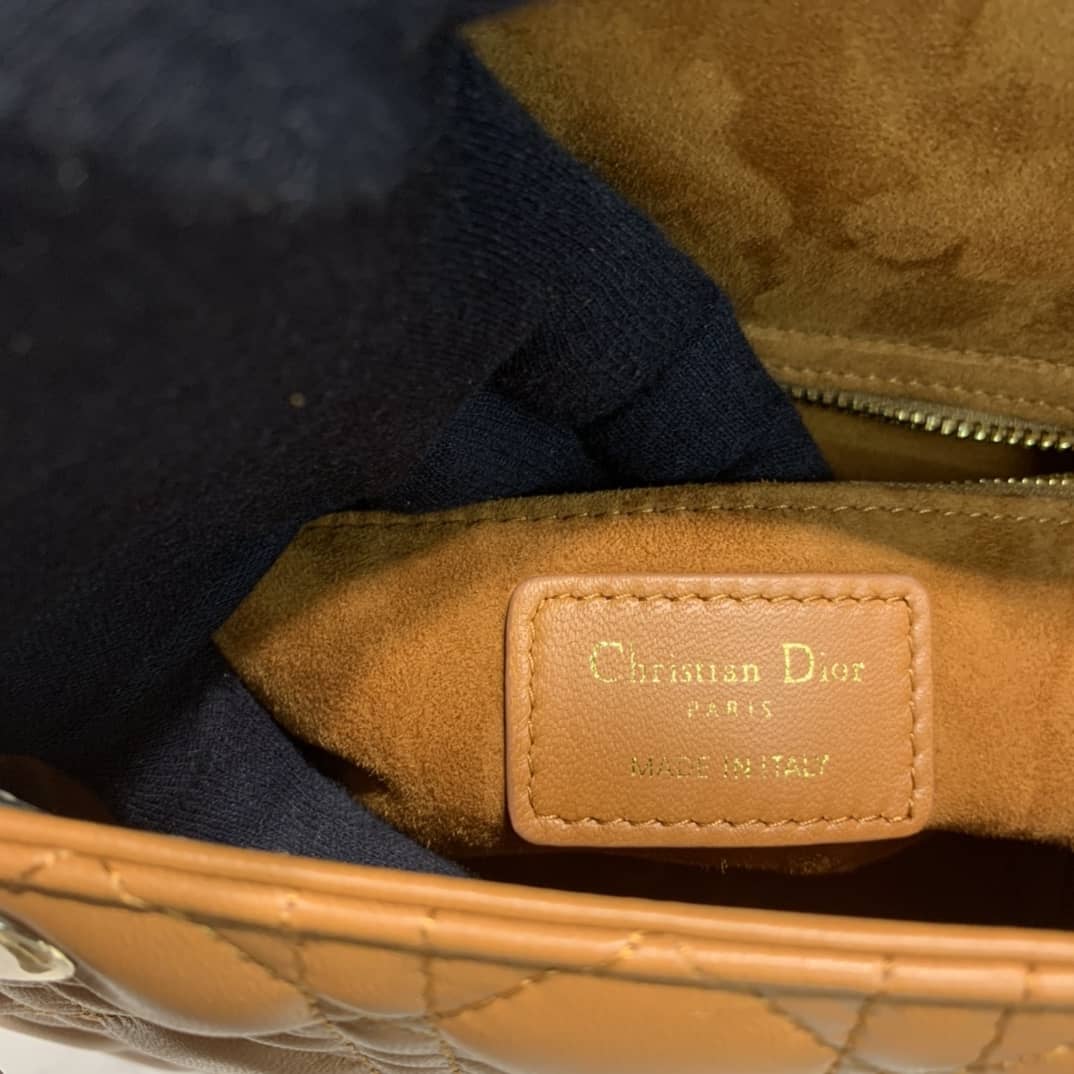 Lady Dior Dupe 24CM Replica Bag(Cola)