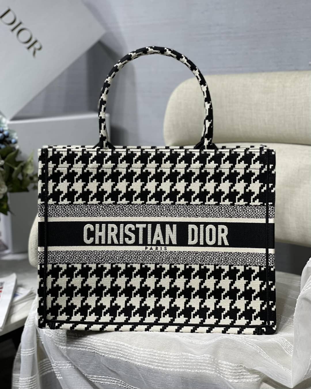 Christian Dior CD Book Embroidery Replica Tote