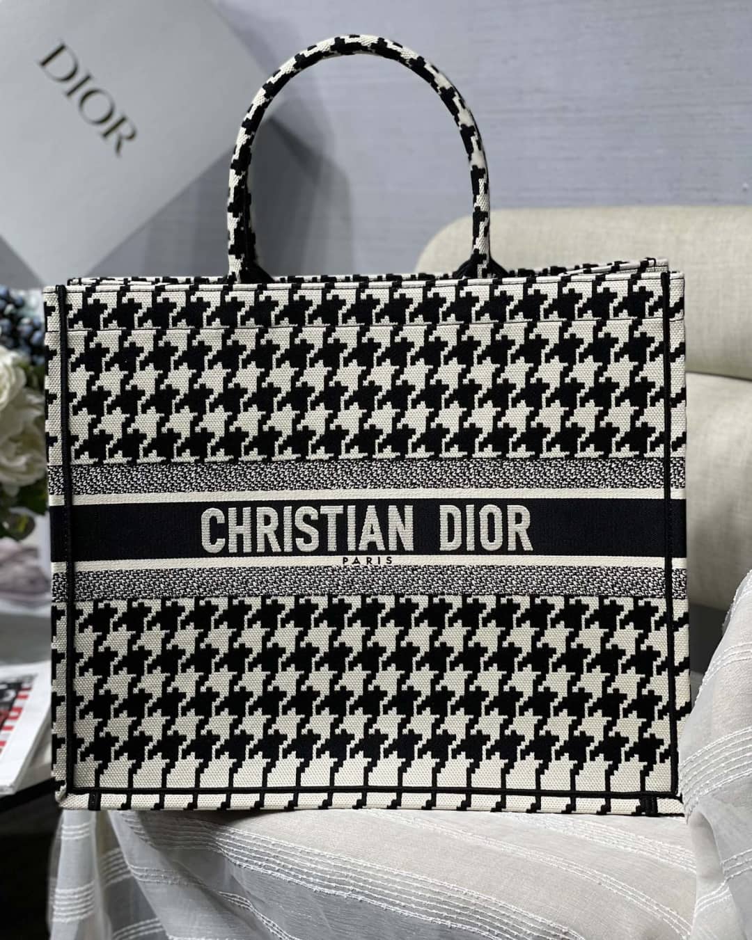 Christian Dior CD Book Embroidery Replica Tote