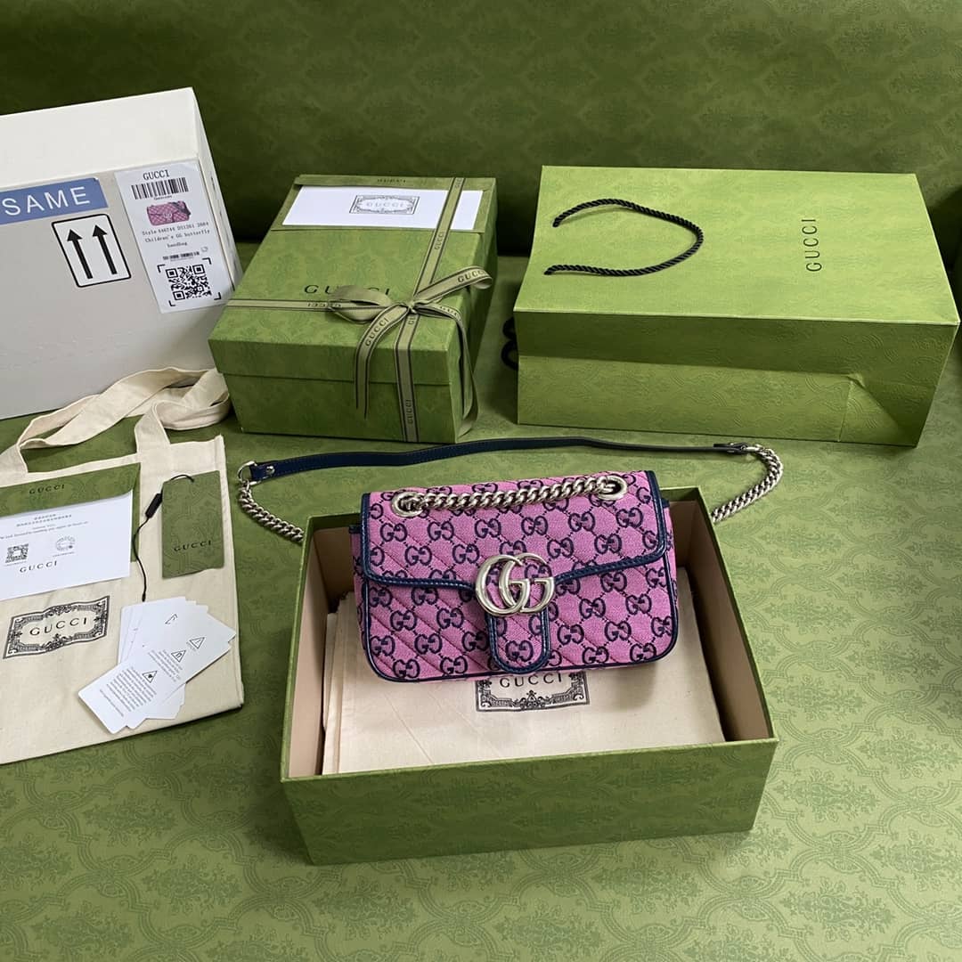 Gucci Marmont GG Matelasse Leather Mini Shoulder Bag Replica 446744