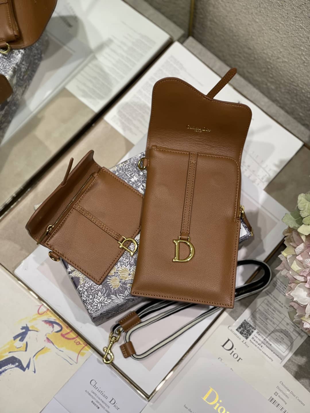 Dior Saddle Bag Dupe Vertical Pouch