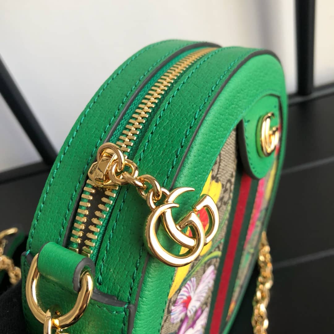 Gucci Ophidia GG Flora Mini Replica Backpack Green 598661