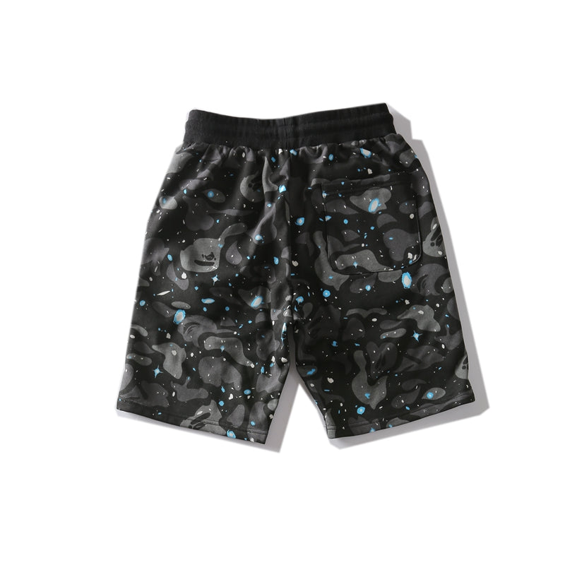 BAPE APE Camo Shark Shorts Black Pants HDCP8312