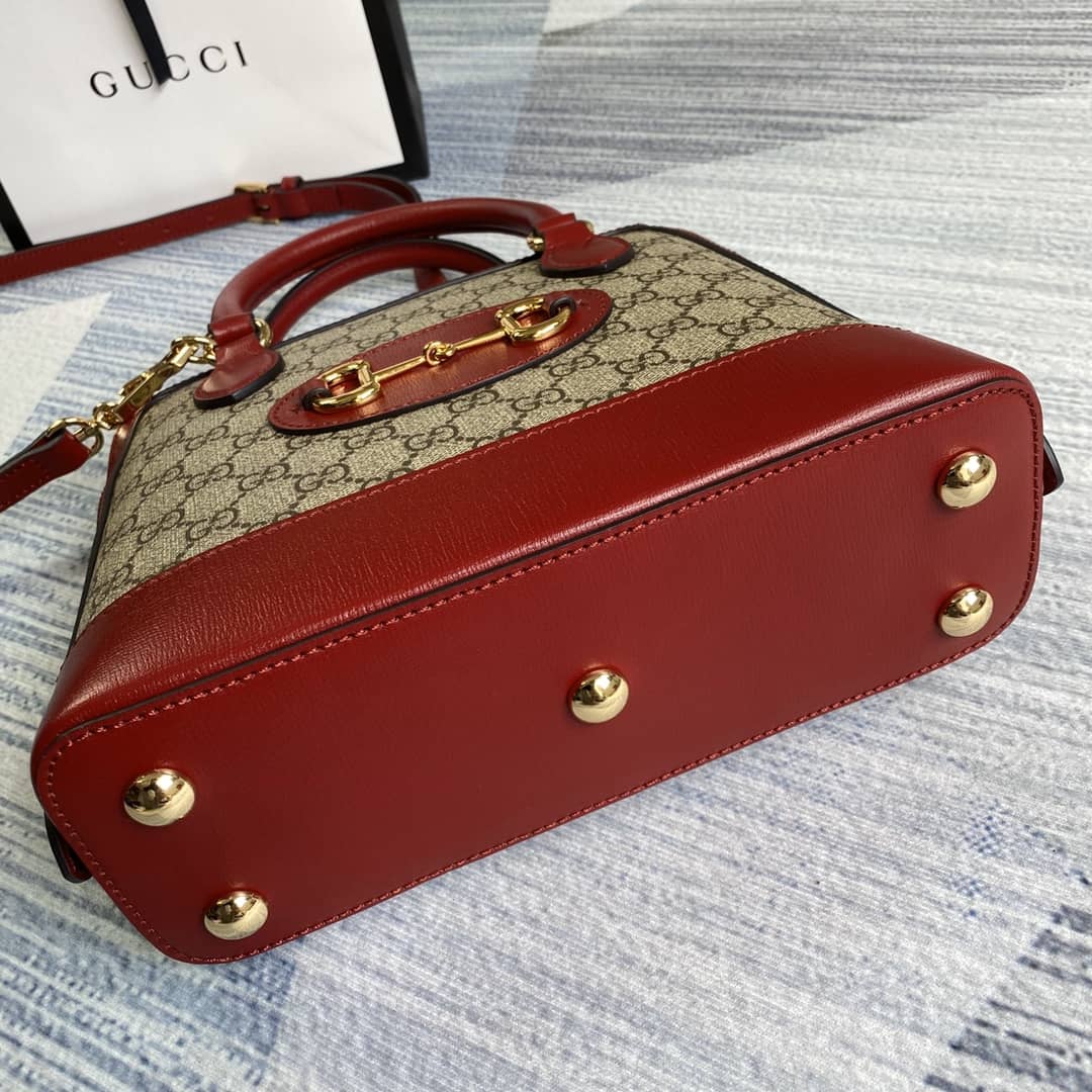 Gucci 1955 Horsebit Polkadot Handle Bag Replica 621220