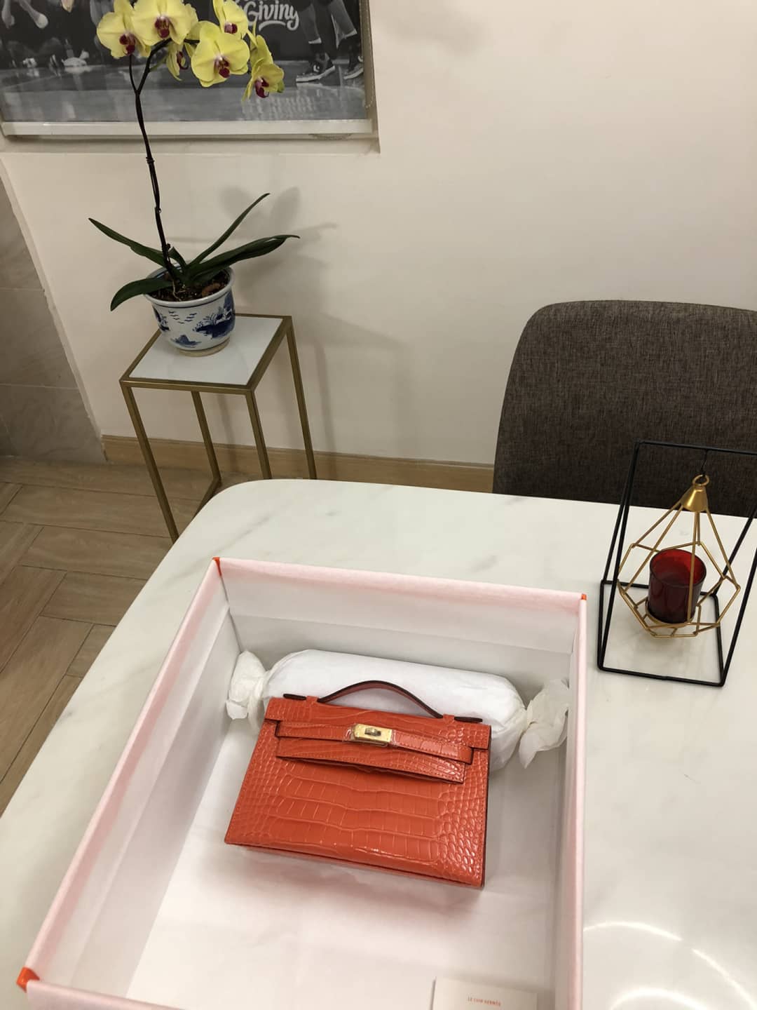 Hermes Kelly Dupe 22CM Crocodile Shiny Replica Bag