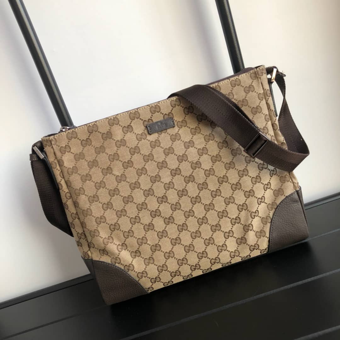 Gucci GG Canvas Shoulder Bag Replica Brown 110054