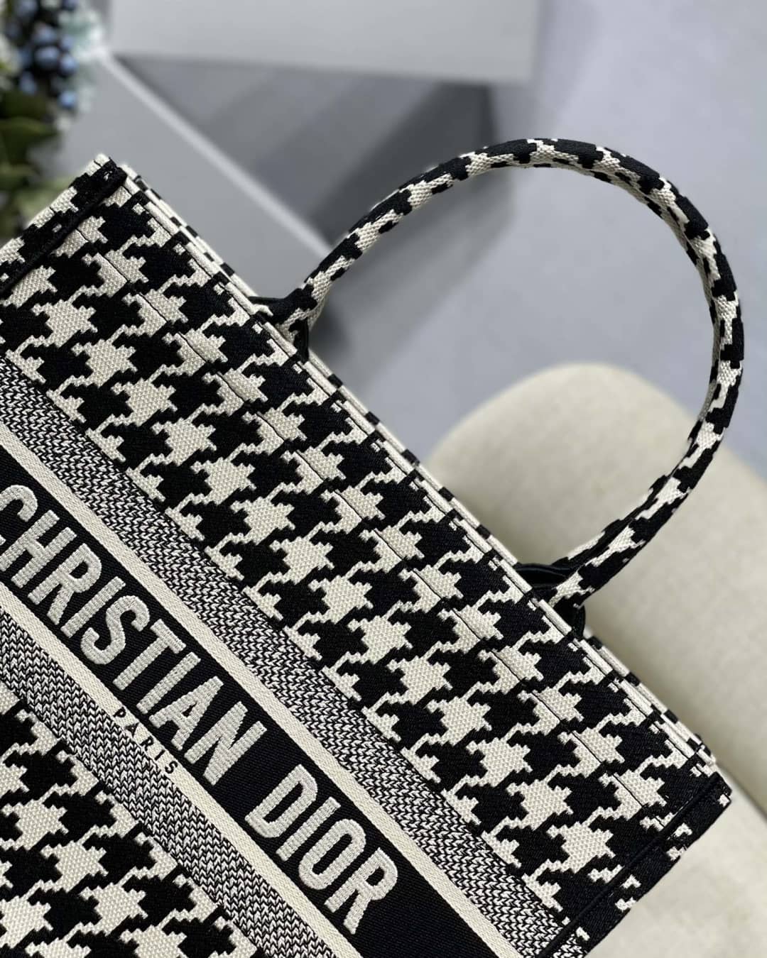 Christian Dior CD Book Embroidery Replica Tote