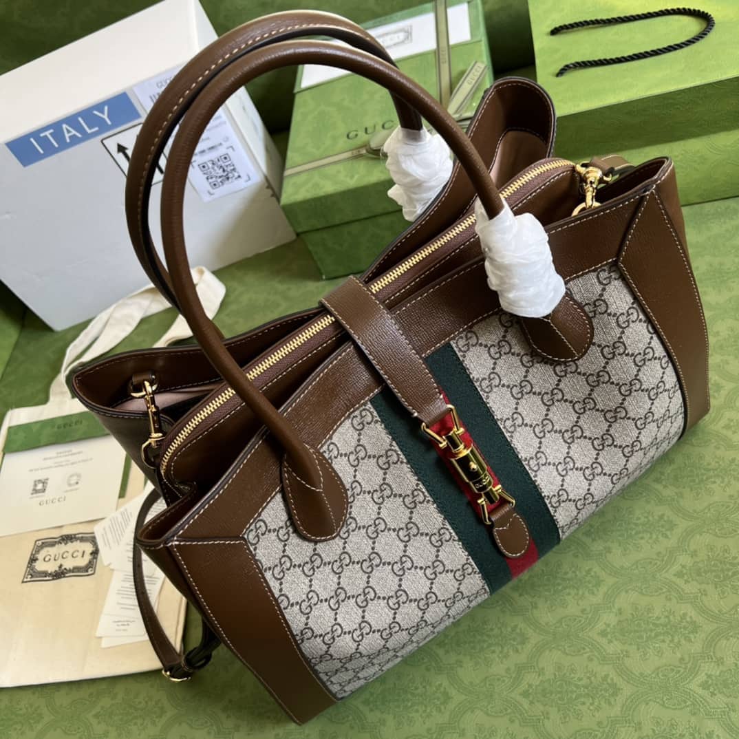 Gucci Jackie 1961 Large Tote Bag Canvas 649015 Replica