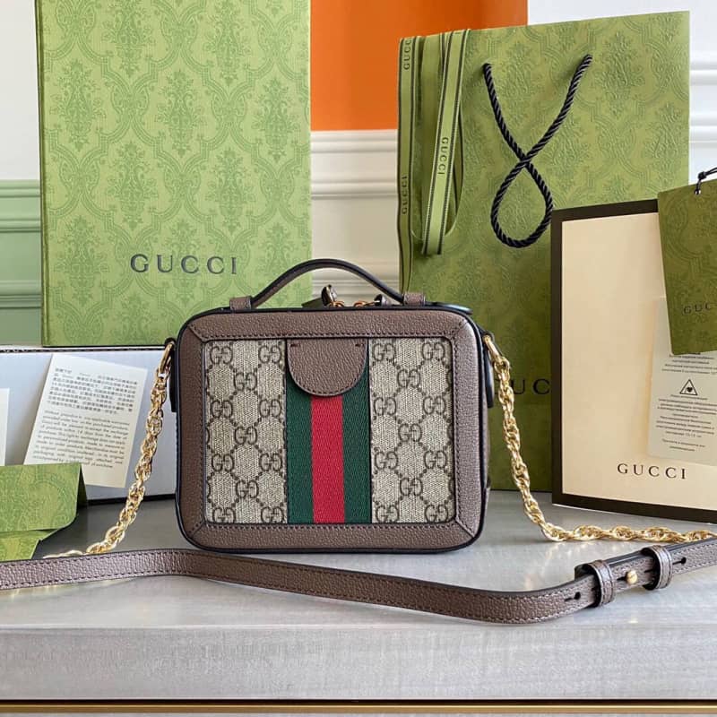 Gucci GG Supreme Ophidia Mini Camera Bag Replica 602576