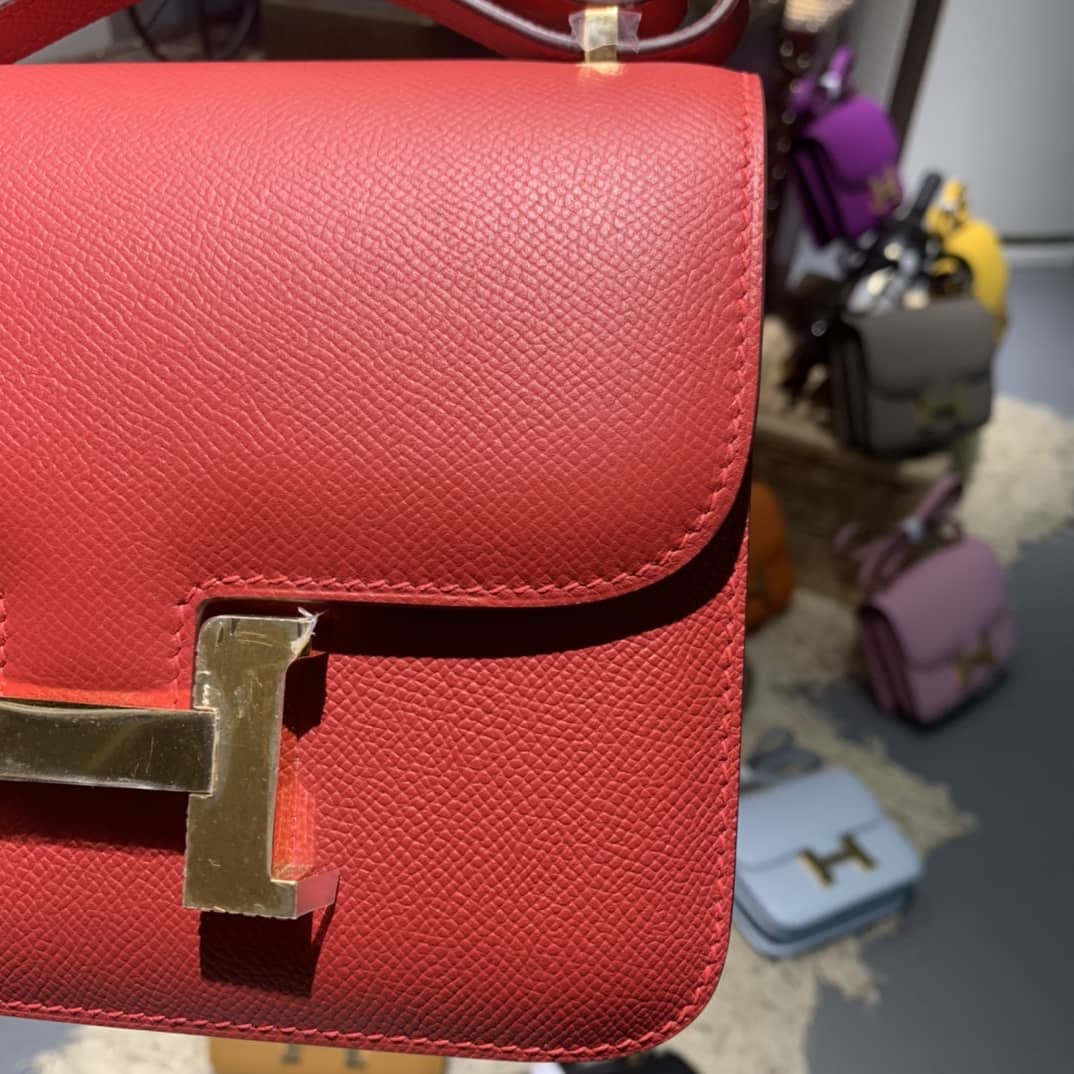 Hermes Birkin Replica Constance Bag 18CM Epsom Leather