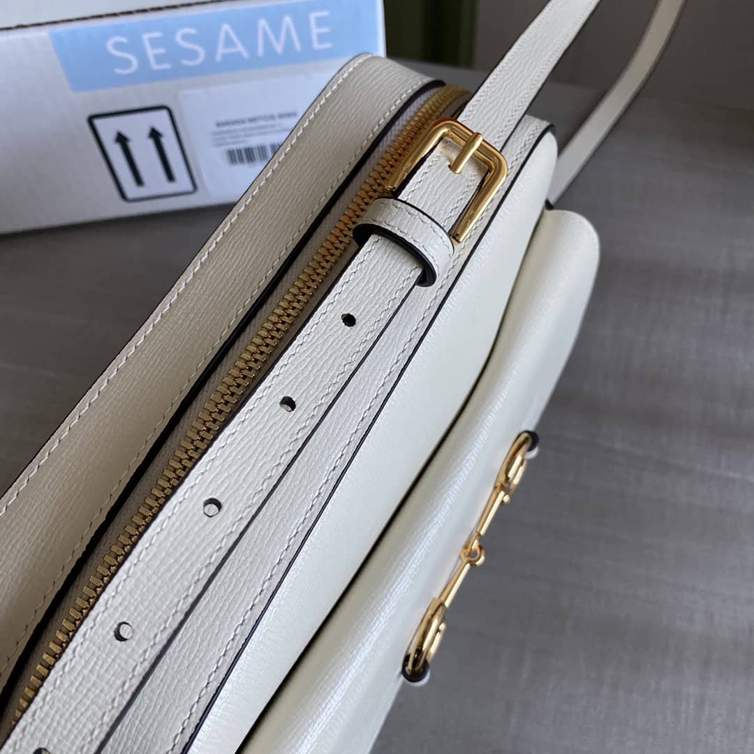 Gucci Horsebit 1955 GG Crossbody Bag Replica White 645454