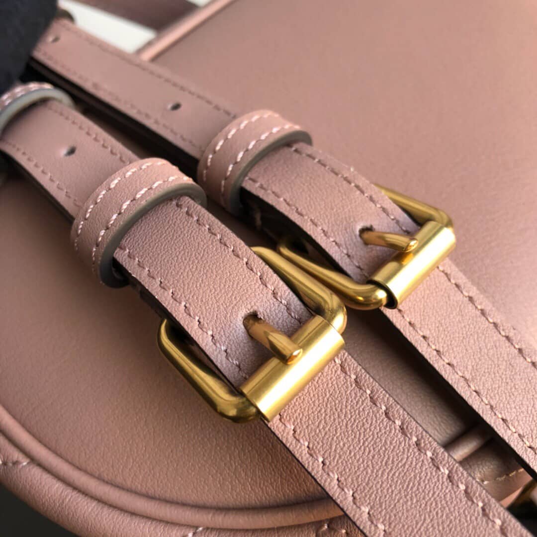 Gucci GG Marmont Matelesse Mini Round Replica Backpack Pink 598594