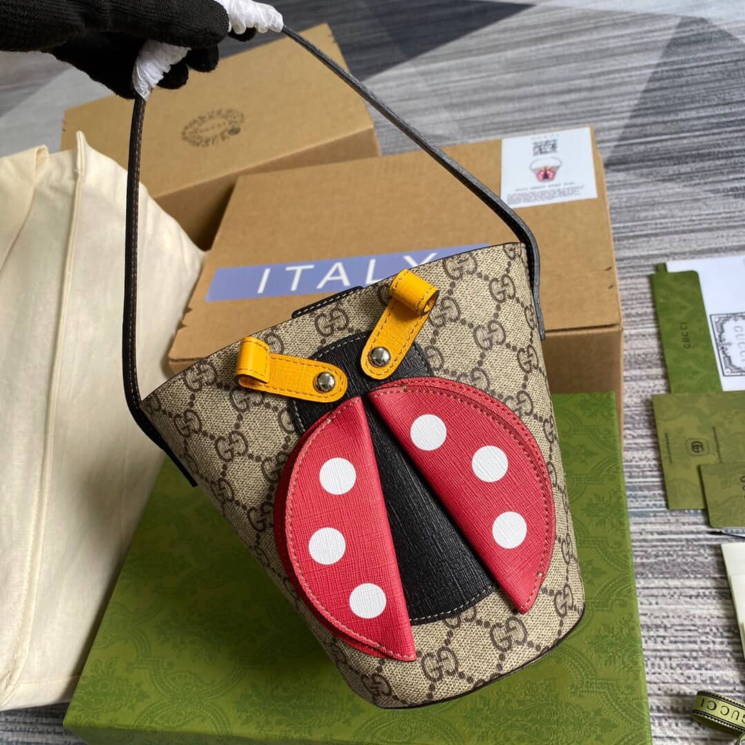 Gucci Children Ladybug Bucket Bag Replica 666277