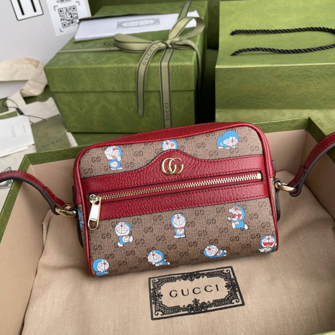 Gucci Doraemon GG Supreme Mini Shoulder Bag Replica 647784
