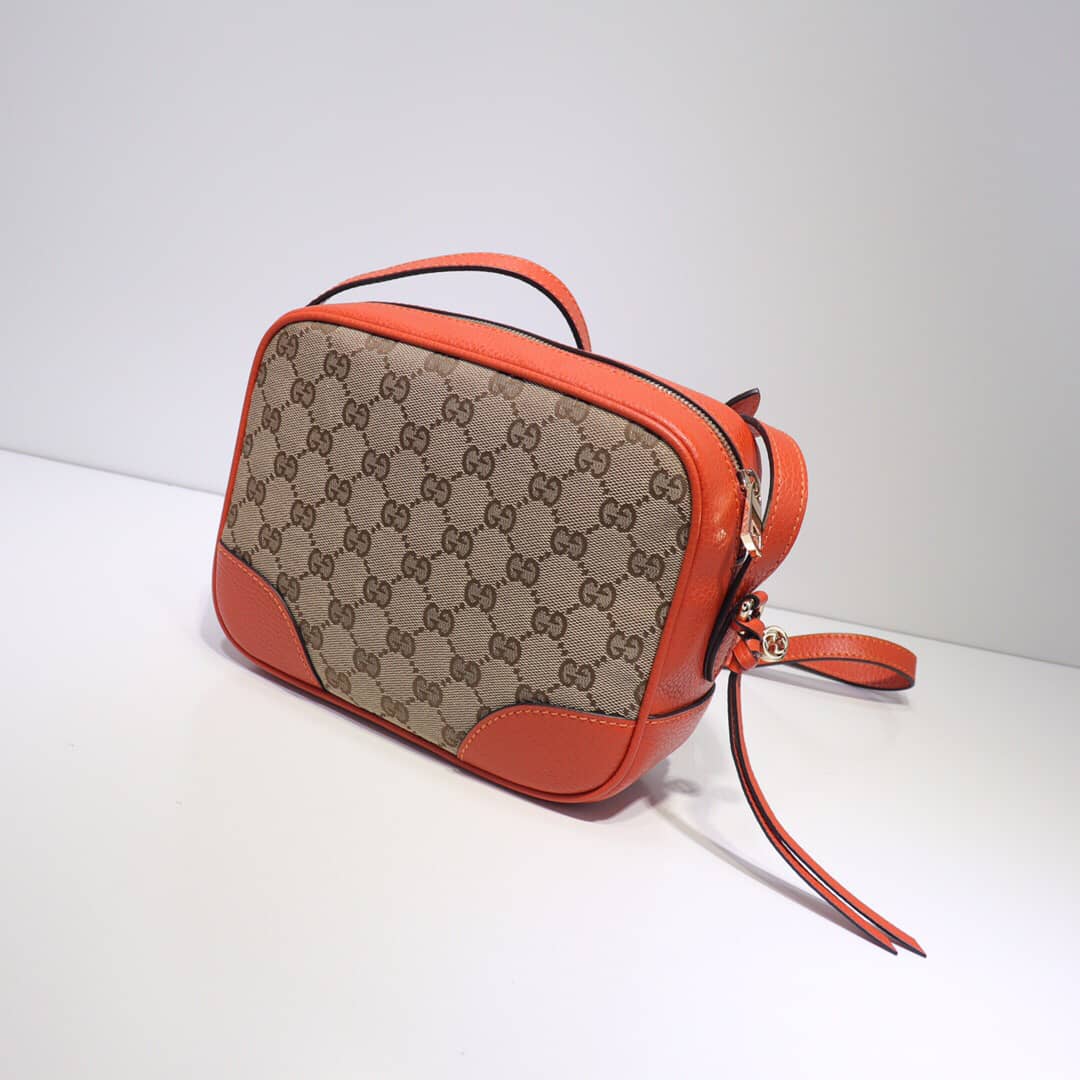 Gucci GG Canvas Messenger Bag Replica Orange 449172