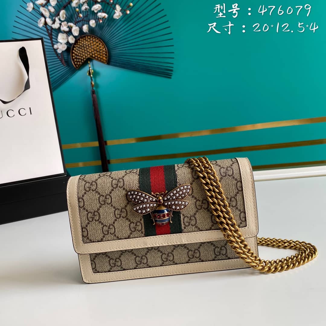 Gucci Queen Margaret GG Shoulder Bag Mini Chain Wallet Replica 476079