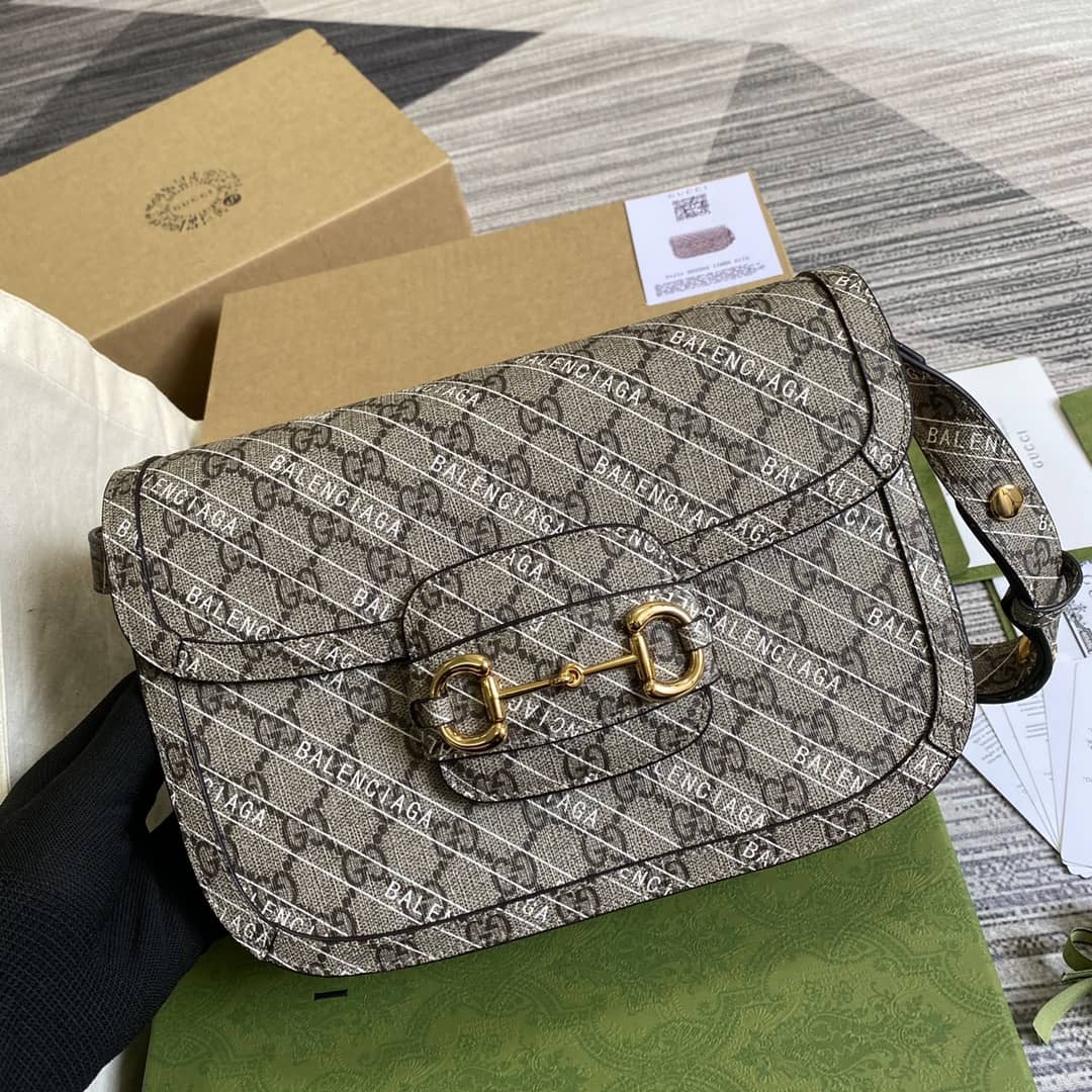 Gucci 1955 Horsebit Supreme Shoulder Bag Replica 602204