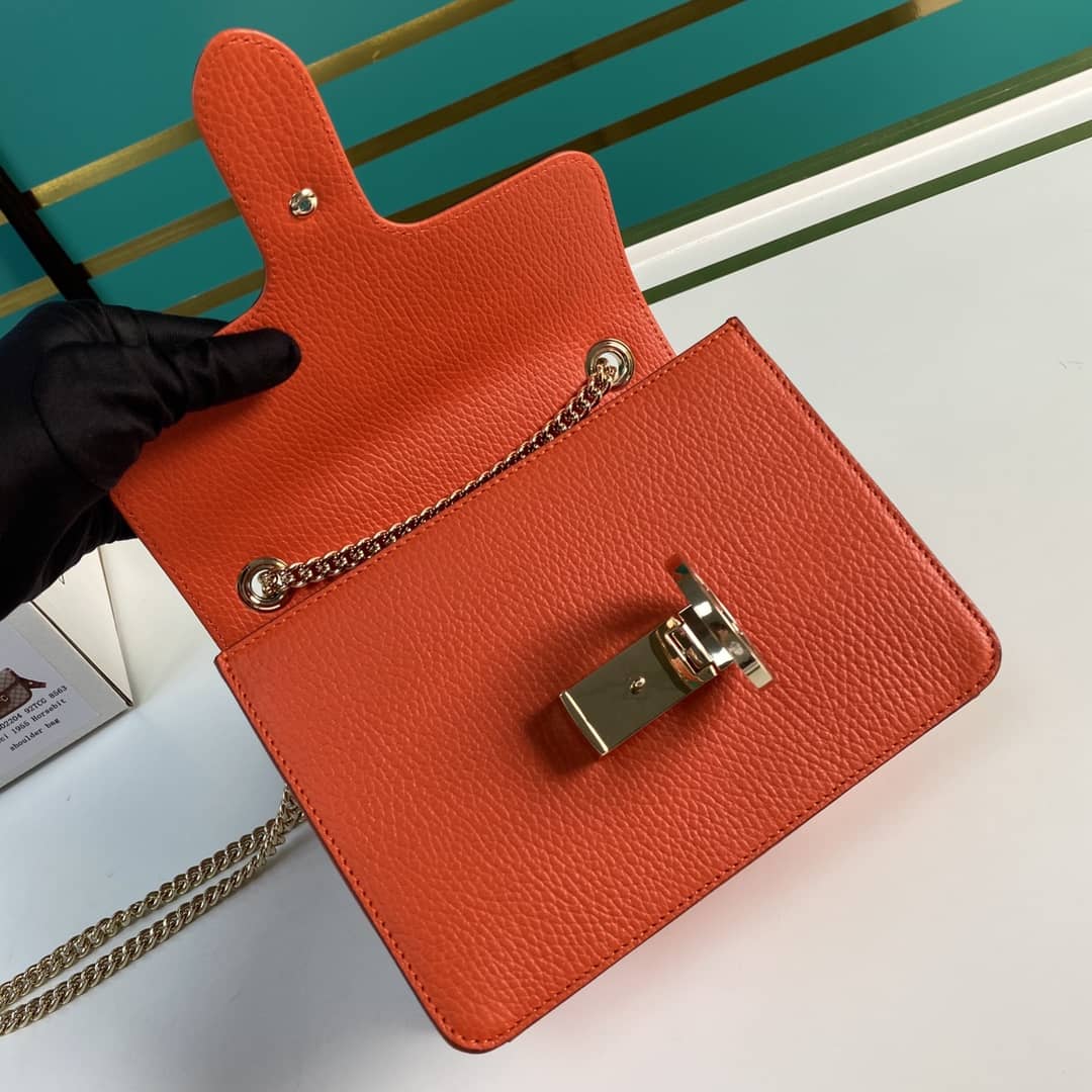 Gucci Interlocking Leather Chain Crossbody Bag Replica 510304