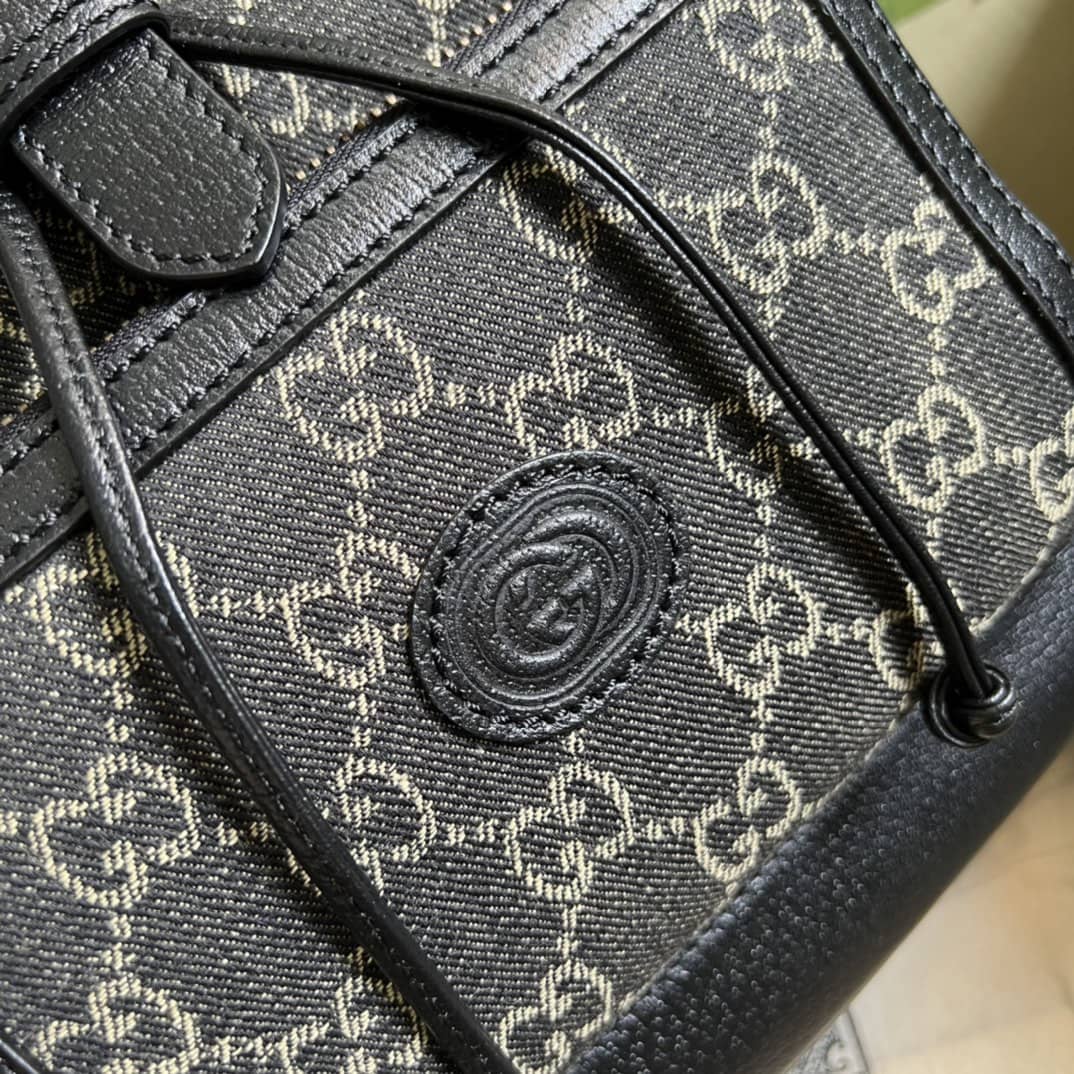 Gucci Backpack With Interlocking G Black 674147 Replica