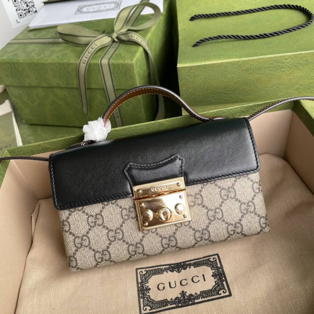 Gucci Padlock GG Supreme Canvas Top Handle Mini Bag Replica 652683