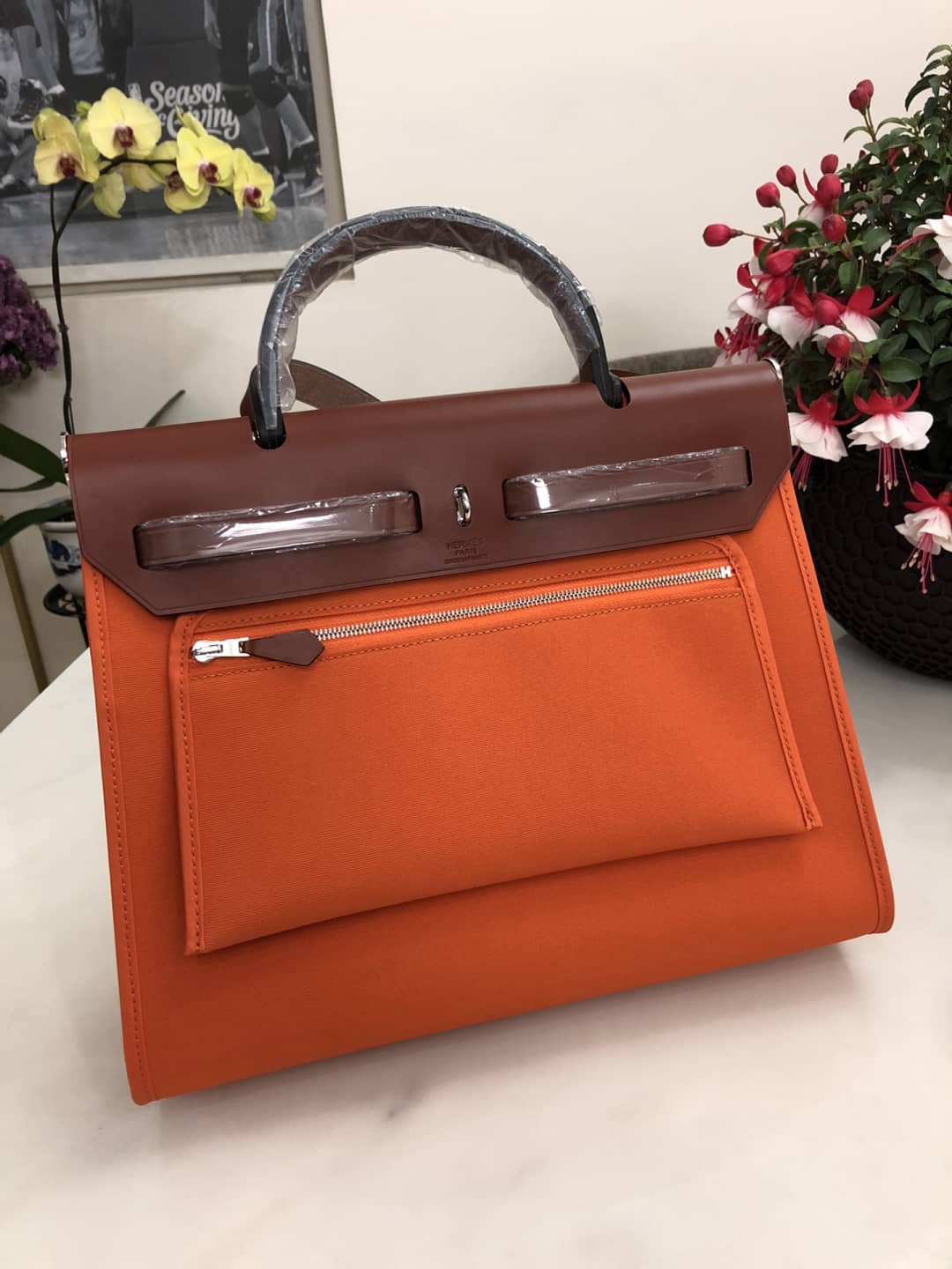 Replica Hermes Birkin Bag 31 Canvas Leather HerBag