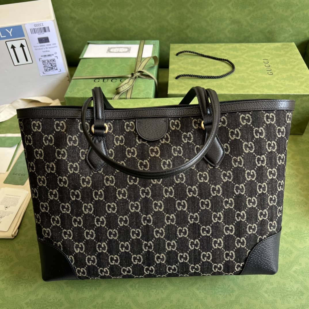Gucci Ophidia Medium Tote With Web Black 631685 Replica