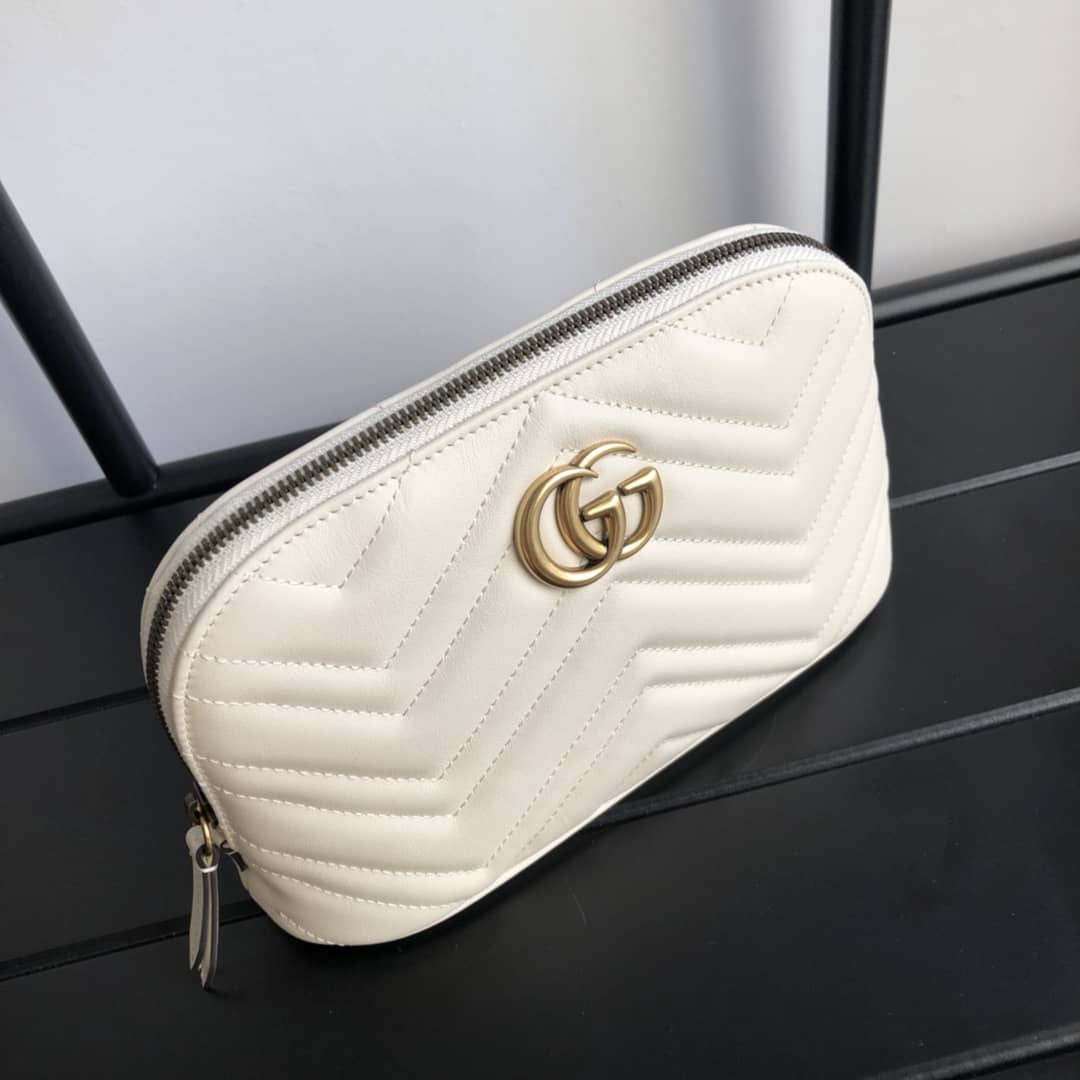 Gucci GG Marmont Quilted Vanity Bag Replica White 625690