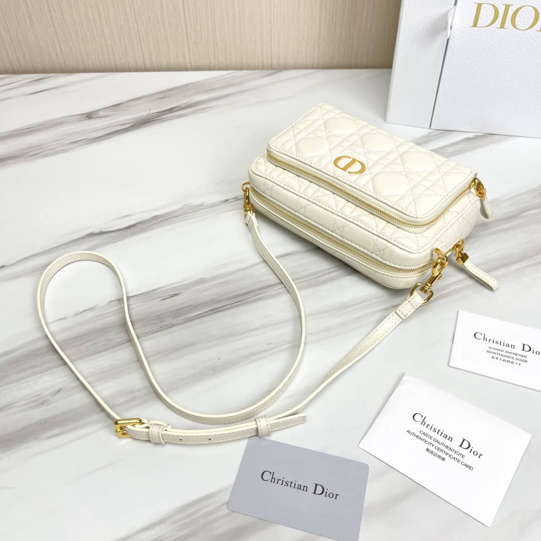Christian Dior Caro Double Calfskin Pouch