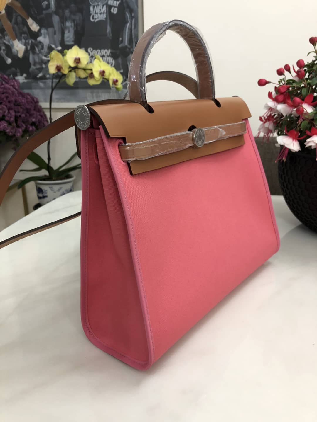 Replica Hermes Birkin Bag 31 Canvas Leather HerBag