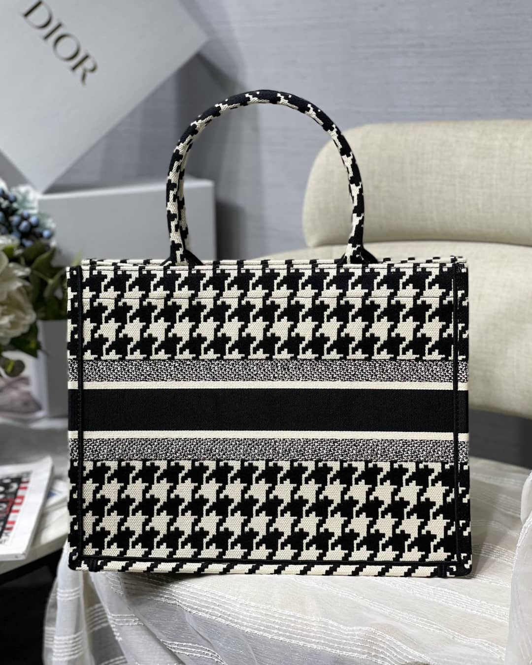 Christian Dior CD Book Embroidery Replica Tote
