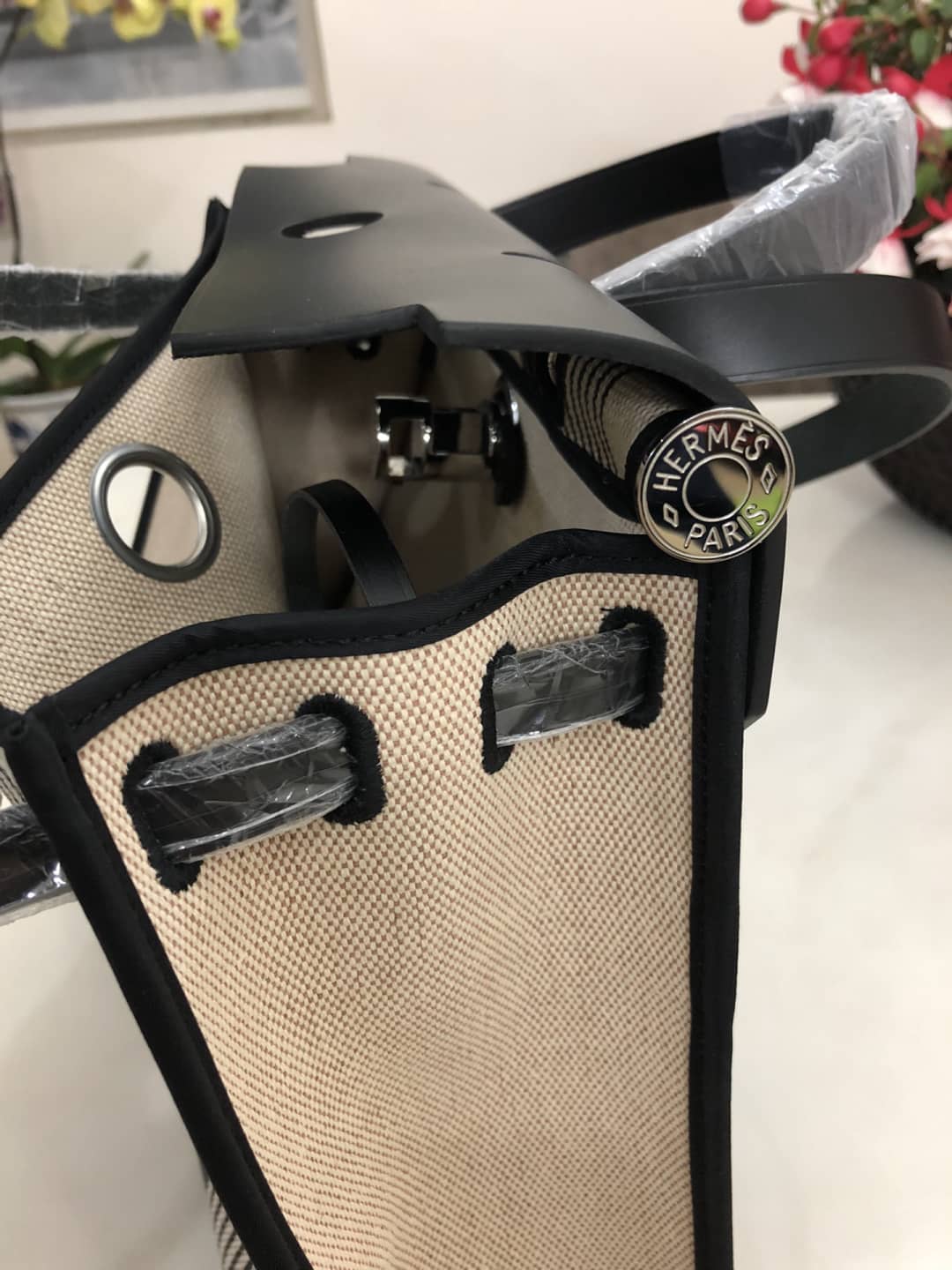 Replica Hermes Birkin Bag 31 Canvas Leather HerBag